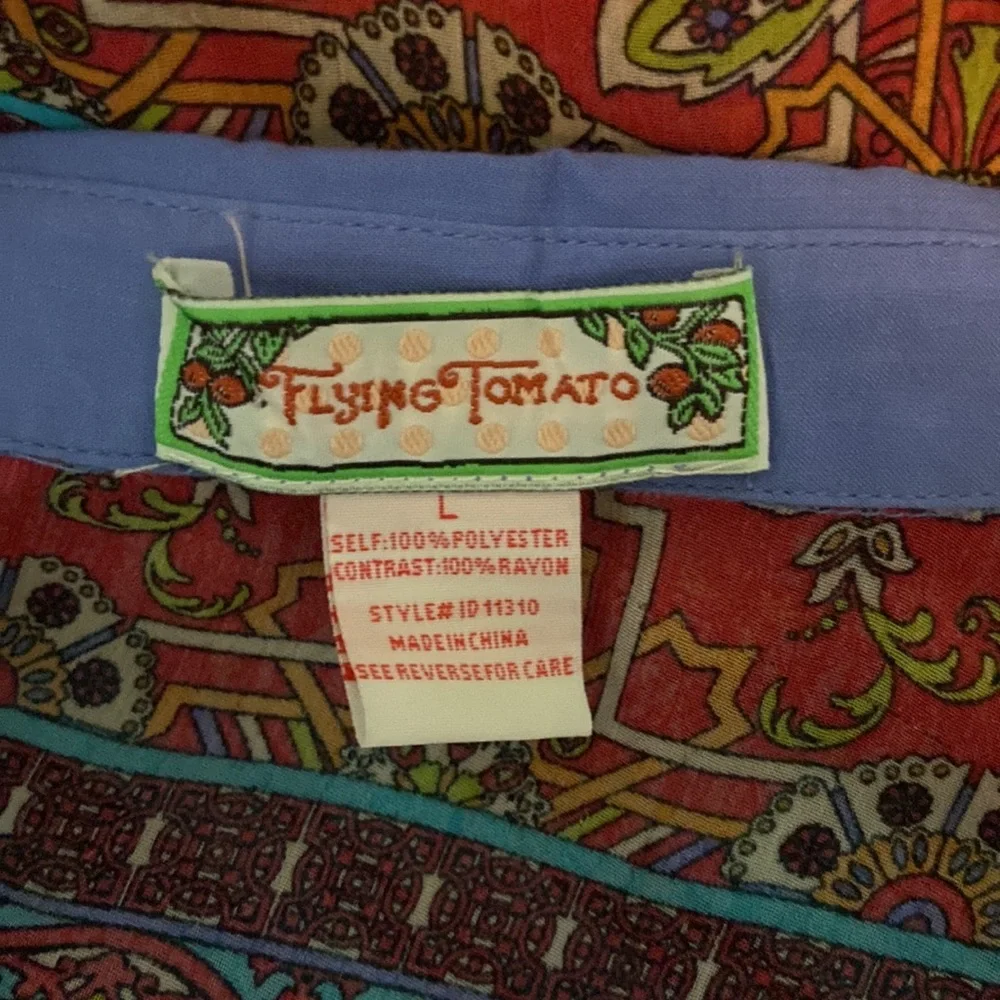 Flying Tomato Red & Blue Patterned Maxi Dress - Picture 13 of 15